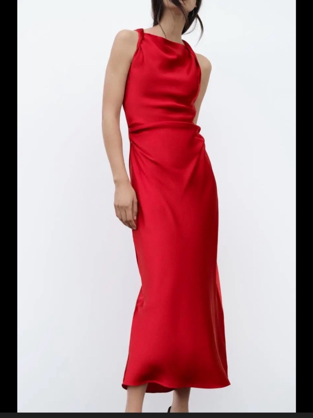 Zara Vibrant Red Sleeveless Maxi Gown